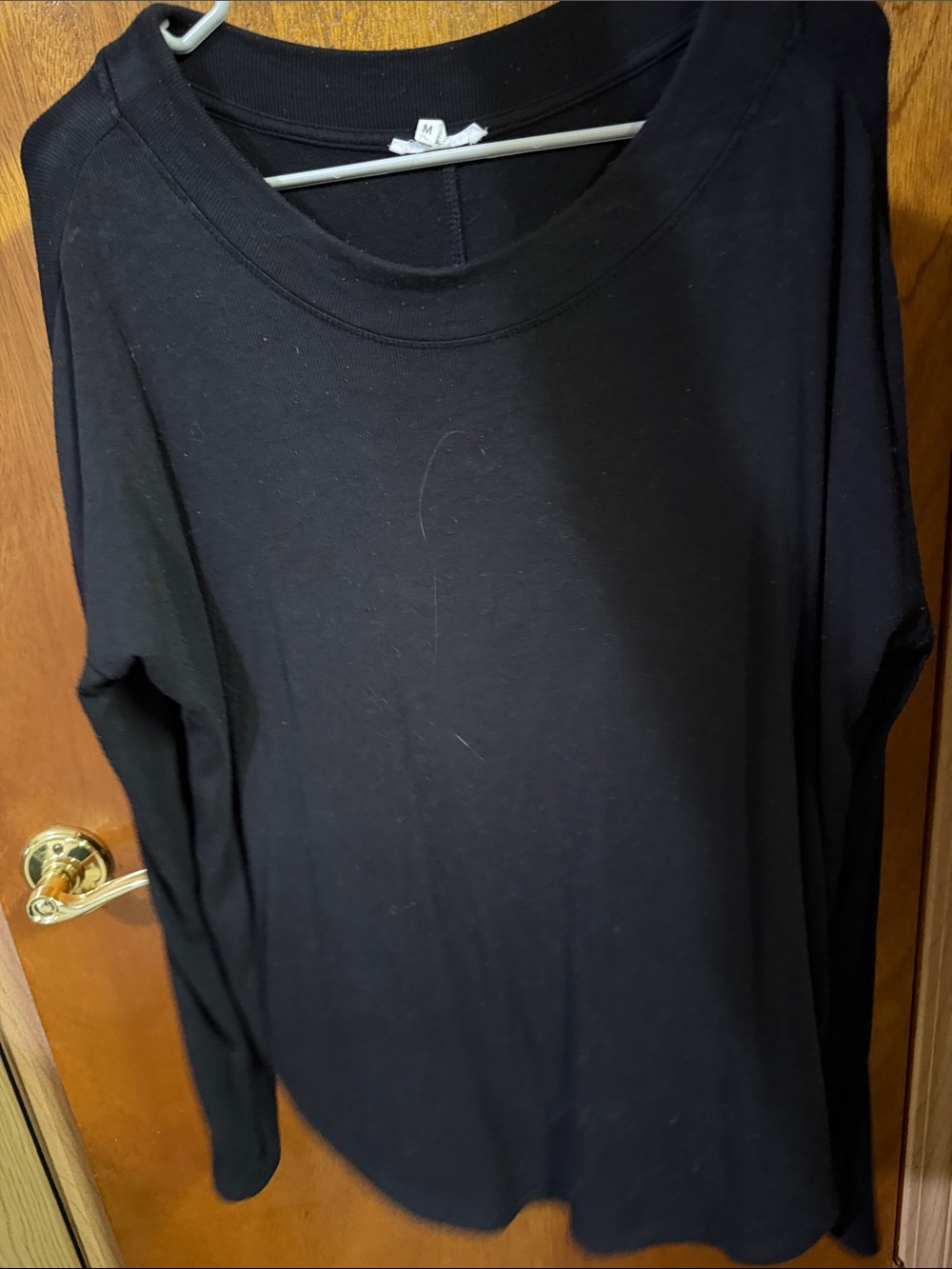Maurices Black Long Sleeve Ribbed Tee